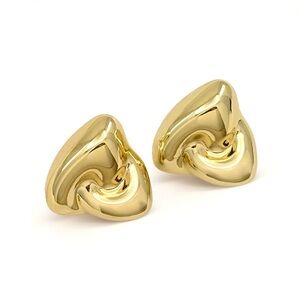 Abstract Swirl Stud Earrings | 14K Gold Plated | Modern Luxury Jewelry